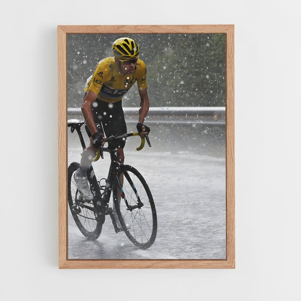 Poster Pluie de Pedales – affiche Cyclisme (vue 4)